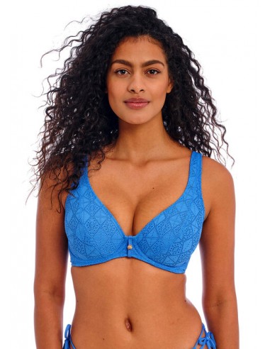 Sujetador de Bikini de tallas grandes Freya Nomad nights azul