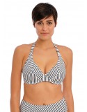 Top de Bikini Halter Freya Jewel cove con rayas negras