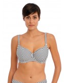 Top de Bikini Balconette Freya Jewel cove con rayas negras