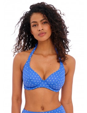 Top de Bikini Halter Freya Jewel cove azul topos