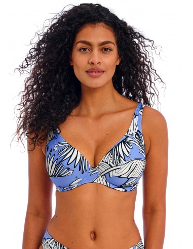 Top de Bikini para pecho grande Freya Mali beach azul aciano