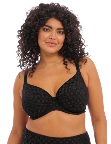 Bikini Escotado Plunge de tallas grandes Elomi Bazaruto black