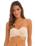 Sujetador Sin Tirantes para tallas grandes Wacoal Halo lace beige