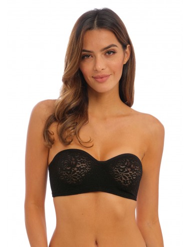 Sujetador Sin Tirantes para tallas grandes Wacoal Halo lace negro