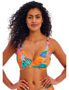 Top de Bikini escotado high apex Freya Aloha coast Zest