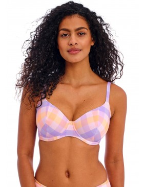 Bikini Escotado Plunge de tallas grandes Freya Harbour island Sorbet