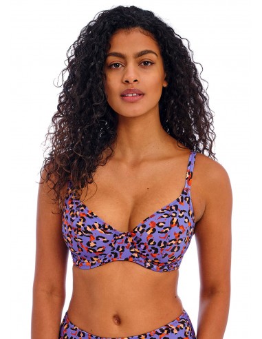 Bikini Escotado Plunge de tallas grandes Freya Santiago nights leopardo