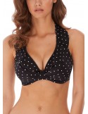 Top de Bikini escotado high apex Freya Jewel cove negro