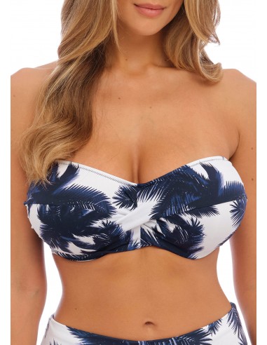 Bikini bandeau para tallas grandes Fantasie Carmelita avenue azul