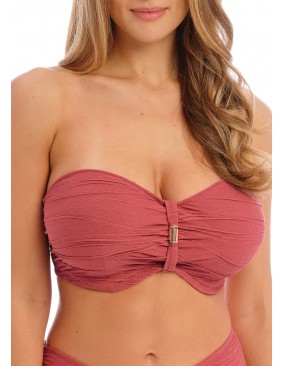 Bikini sin tirantes para tallas grandes Fantasie Beach waves persian rose