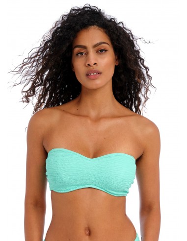 Bikini sin tirantes para tallas grandes Freya Ibiza waves frozen