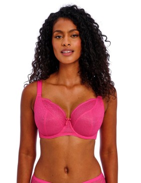 Sujetador balconette sin relleno Freya fancies Hot Pink