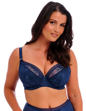 Sujetador de copa preformada escotado Fantasie Fusion lace french navy