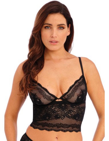 Bralette para pecho grande longline Wacoal Ravissant black