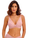 Bralette para pecho grande sin relleno Wacoal Raffine silver pink