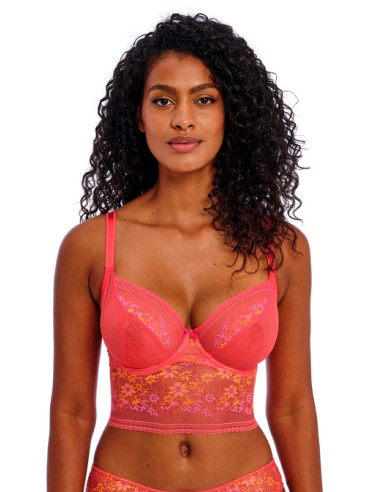 Sujetador sin relleno longline Freya Sydnie Strawberry Ice