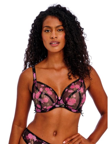 Sujetador escotado Freya Rose blossom black rose