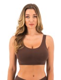 Bralette para pecho grande sin aros Fantasie Smoothease coffee roast